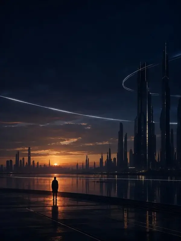 《奇点之后》2025 年科幻电影封面海报